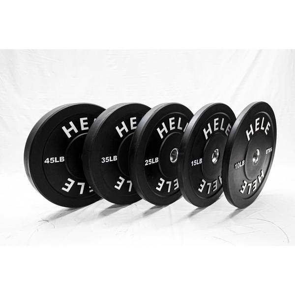 Hele Fitness Black Bumper Plates